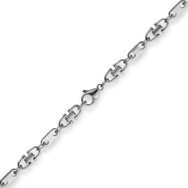 5.5mm Platte-Steigbügelkette aus 585 Weißgold 55cm