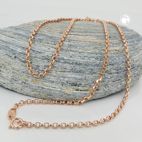 2mm Rund-Ankerkette aus 375 Rotgold 45cm