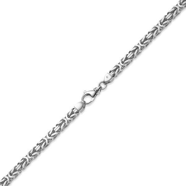 6mm Armband Königskette aus 750 Weißgold 22cm
