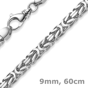 9mm Königskette Kette Halskette aus 585 Gold Weißgold 60cm Herren 9mm Königskette Kette Halskette aus 585 Gold Weißgold 60cm Herren