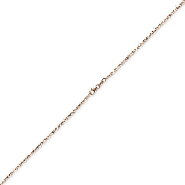 1.8mm Kugelkette diamantiert 750 Rotgold 50cm