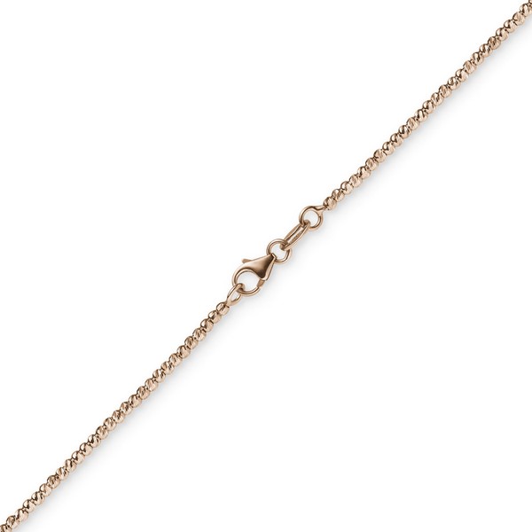 1.8mm Kugelkette diamantiert 750 Rotgold 50cm
