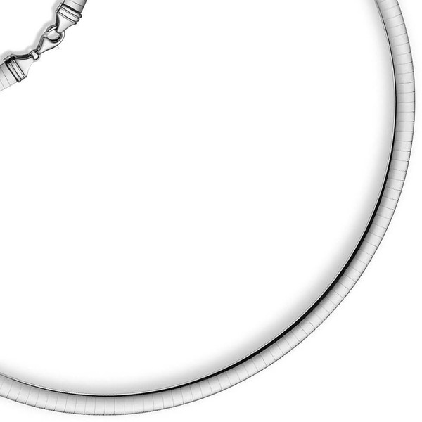 2.5mm Wendeomegareif flach 585 Gold gelb weiß 42cm