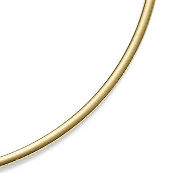 2.5mm Wendeomegareif flach 585 Gold gelb weiß 42cm
