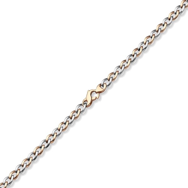 7.5mm Phantasie Armband aus 585 Gold weiß rot 19cm