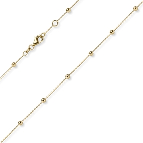 3mm Kügelchen Ankerkette Armband Armkette aus 585 Gold Gelbgold 18-19cm 3mm Kügelchen Ankerkette Armband Armkette aus 585 Gold Gelbgold 18-19cm