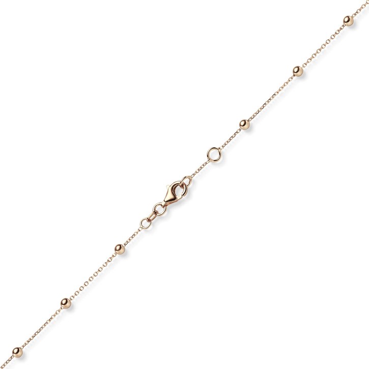 3mm Kügelchen Kette aus 585 Rotgold 42-45cm