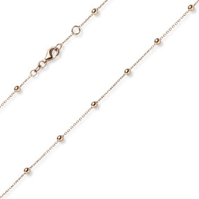 3mm Kügelchen Ankerkette Halskette Kette Collier aus 585 Gold Rotgold 42-45cm 3mm Kügelchen Ankerkette Halskette Kette Collier aus 585 Gold Rotgold 42-45cm