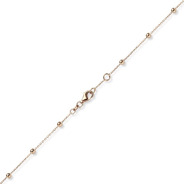 3mm Kügelchen Kette aus 585 Rotgold 42-45cm