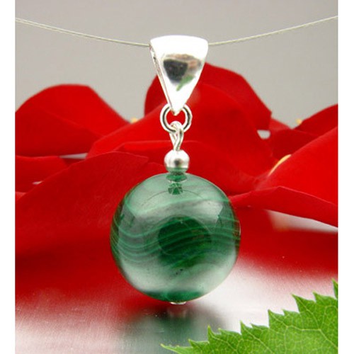 Anhänger aus Malachit und 925 Silber