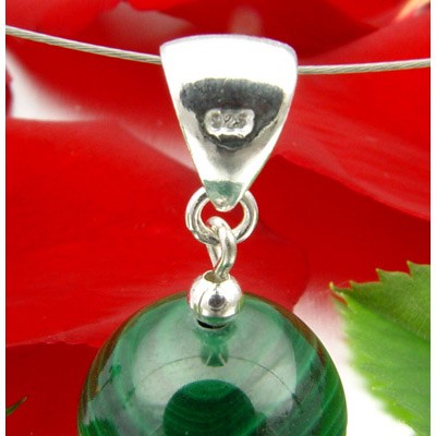 Anhänger aus Malachit und 925 Silber