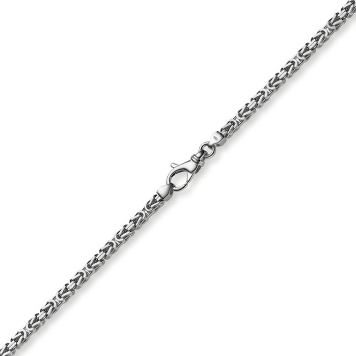 3mm Königsarmband aus 750 Weißgold 19cm