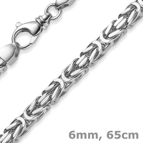 6mm Königskette Kette Halskette aus 585 Gold Weißgold 65cm Herren 6mm Königskette Kette Halskette aus 585 Gold Weißgold 65cm Herren