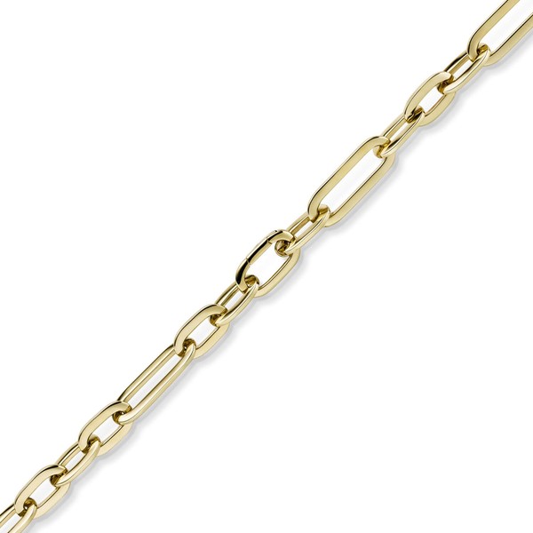 10mm Paper Clip Armband aus 585 Gelbgold 19cm