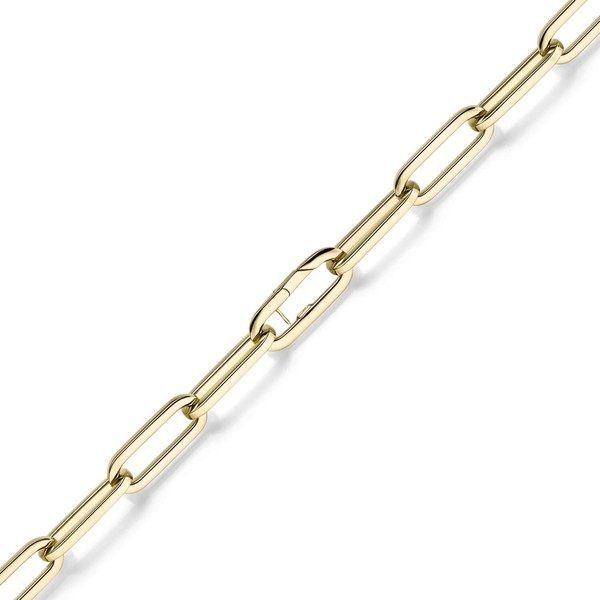12mm Paper Clip Armband aus 585 Gelbgold 22cm