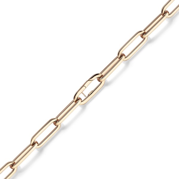 12mm Paper Clip Armband aus 585 Rotgold 22cm