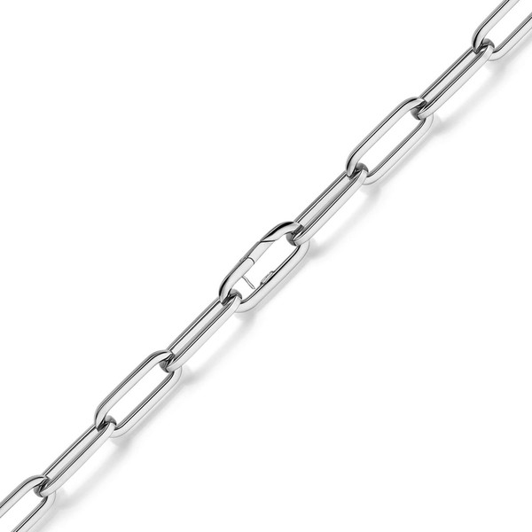 12mm Paper Clip Kette aus 585 Weißgold 60cm