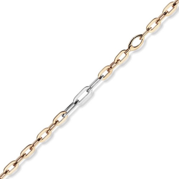 6mm Phantasie Armband 585 Gold weiß rot 21cm
