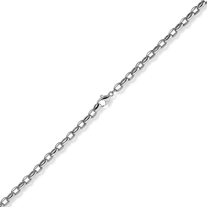 5mm Armband Erbs-Anker oval aus 585 Weißgold 19cm