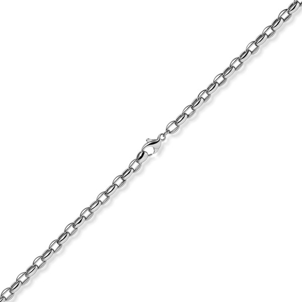 5mm Kette Erbs-Anker oval aus 585 Weißgold 45cm