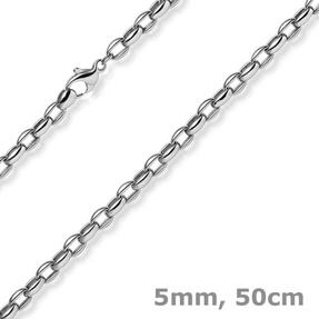 5mm Erbs-Anker oval Kette Halskette Collier aus 585 Gold Weißgold 50cm 5mm Erbs-Anker oval Kette Halskette Collier aus 585 Gold Weißgold 50cm