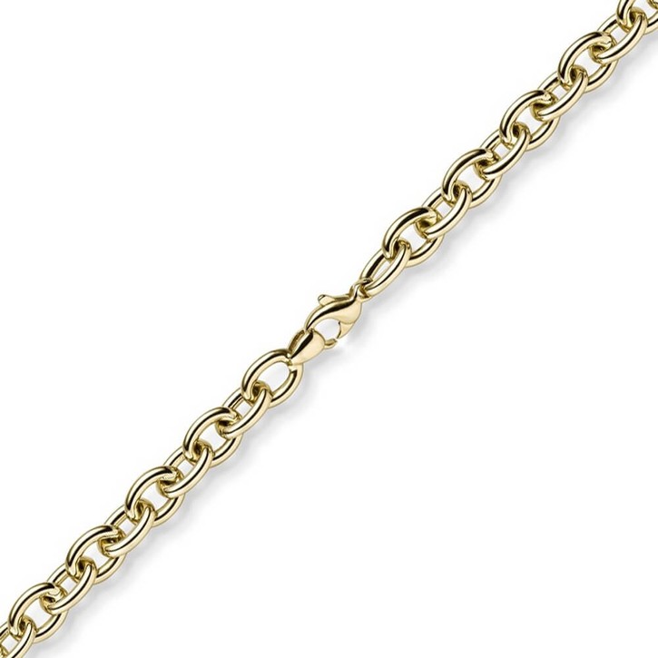 7.5mm Armband Armkette Rundankerkette Armschmuck aus 585 Gold Gelbgold 21cm
