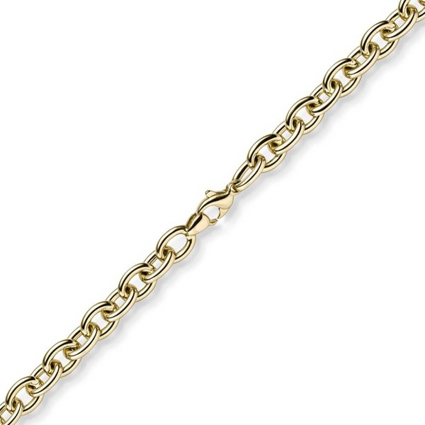 7.5mm Armband Armkette Rundankerkette Armschmuck aus 585 Gold Gelbgold 21cm