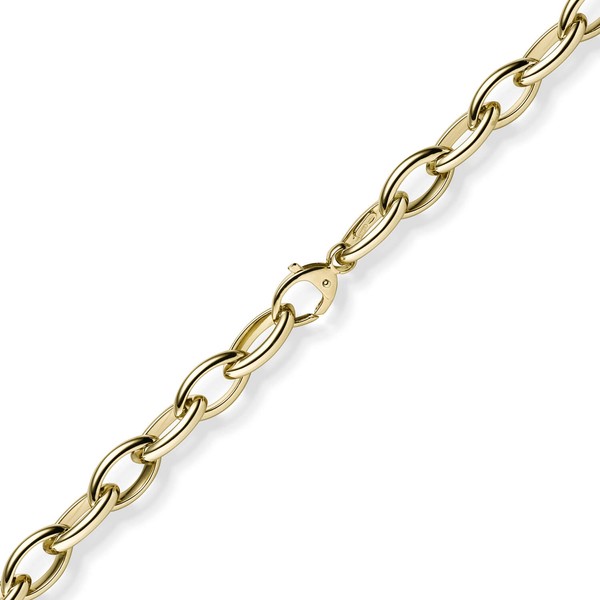 11mm Armband aus 585 Gelbgold 21cm spitz-oval