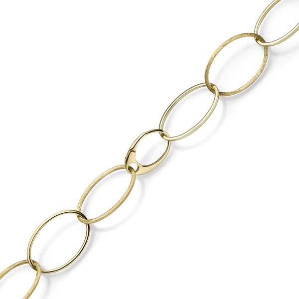 24mm Armband aus 585 Gelbgold matt glänzend 20cm