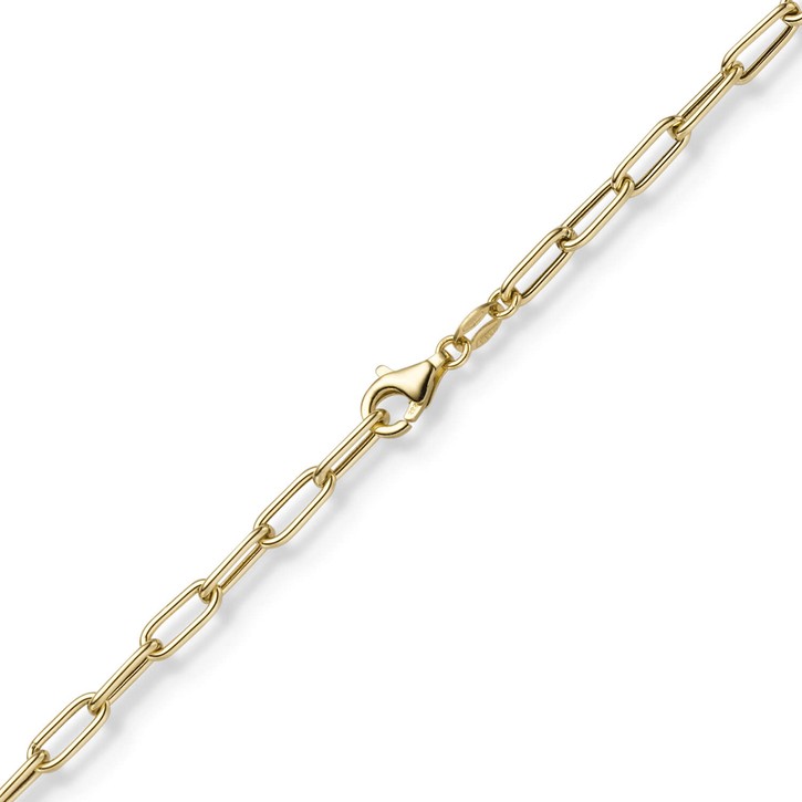 3.5mm Paper Clip Halskette aus 585 Gelbgold 45cm