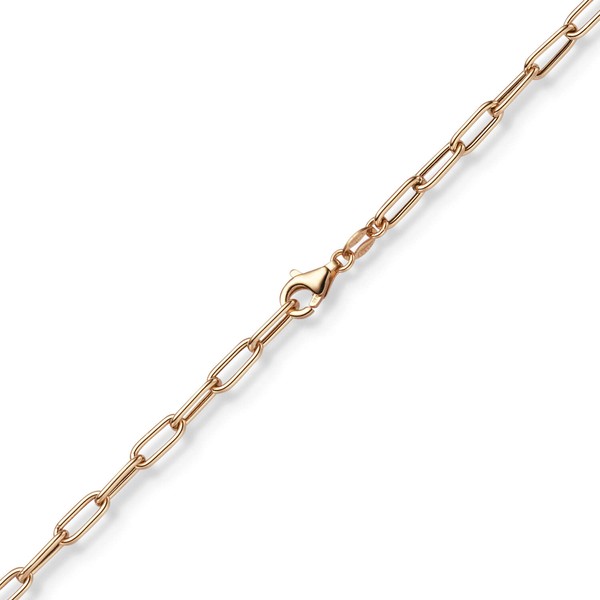 3.5mm Paper Clip Armband aus 585 Rotgold 19cm