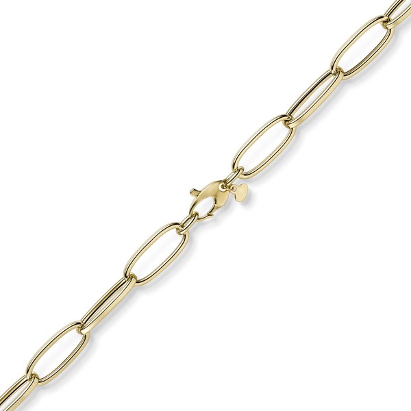 9mm Halskette aus 585 Gelbgold oval vierkant 60cm