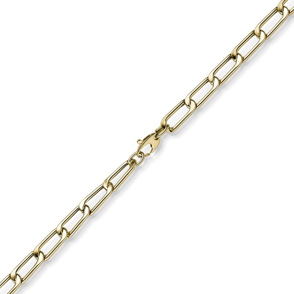 7mm Phantasie Armband aus 585 Gelbgold 22cm