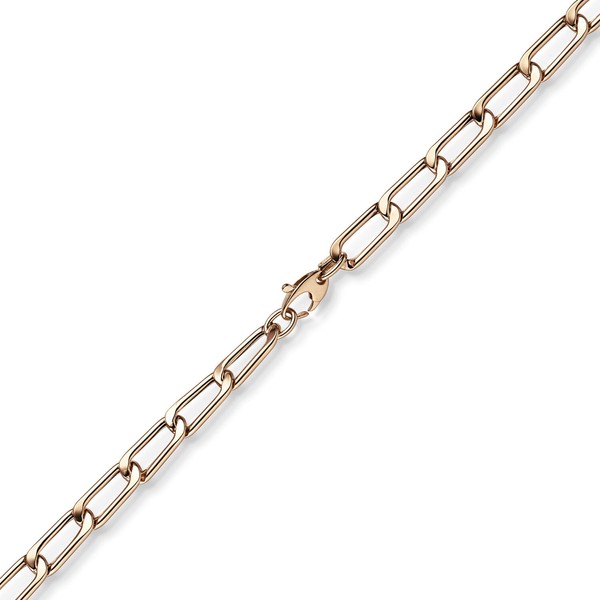 7mm Phantasie Kette aus 585 Rotgold 45cm