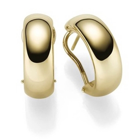 Ohrringe Halbcreolen Creolen 21,5x7,5mm 585 Gold Gelbgold schlicht glänzend Ohrringe Halbcreolen Creolen 21,5x7,5mm 585 Gold Gelbgold schlicht glänzend