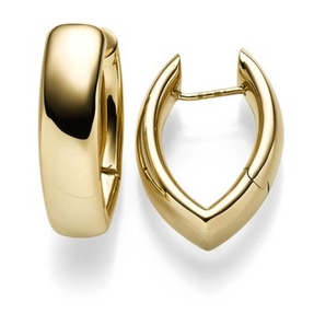 Ohrringe Creolen 29x8mm Ohrschmuck aus 585 Gold Gelbgold spitzoval glänzend
