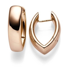 Ohrringe Creolen 29x8mm Ohrschmuck aus 585 Gold Rotgold spitzoval glänzend