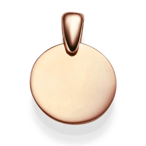 Gravurplatte Anhänger für Gravur aus 585 Gold Rotgold Kreis Ø13mm rund