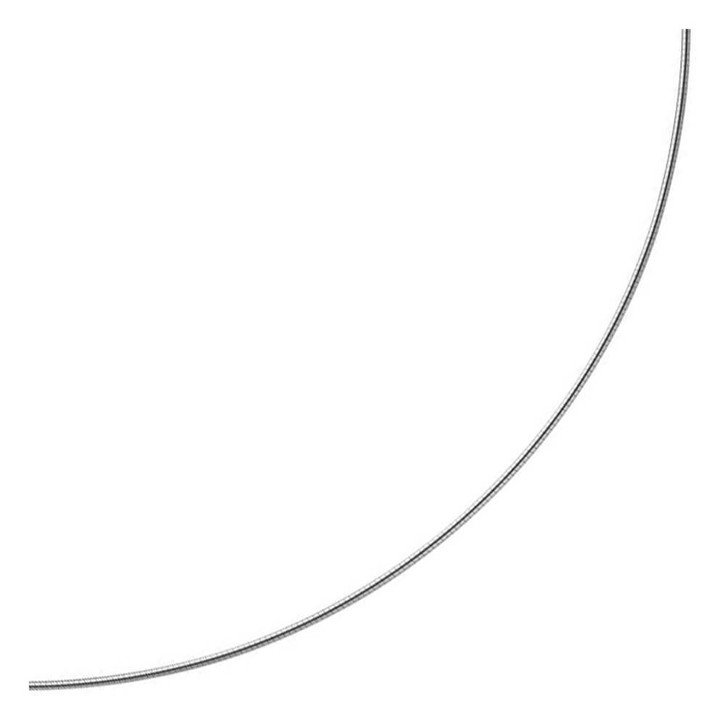 1.2mm Halsreif aus 750 Weißgold rund 50cm