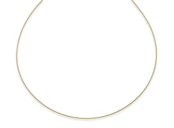 1.2mm Halsreif aus 750 Gelbgold rund 45cm