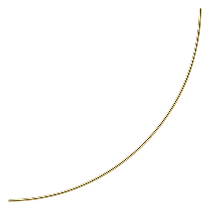 1.2mm Halsreif aus 750 Gelbgold rund 50cm