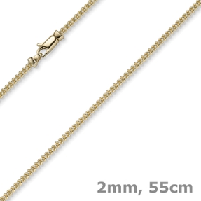 2mm Franco Kette Halskette Collier aus 750 Gold Gelbgold massiv 55cm 2mm Franco Kette Halskette Collier aus 750 Gold Gelbgold massiv 55cm