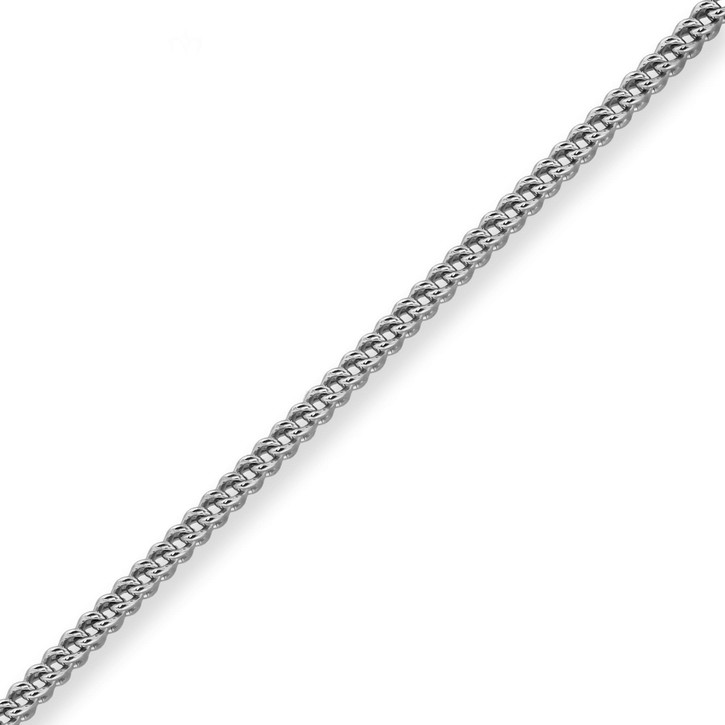2mm Franco Kette aus 750 Weißgold 70cm