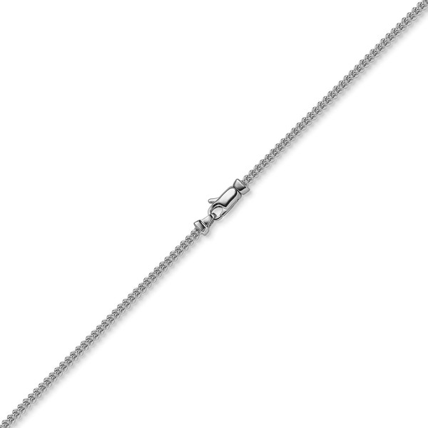 2mm Franco Kette aus 750 Weißgold 70cm