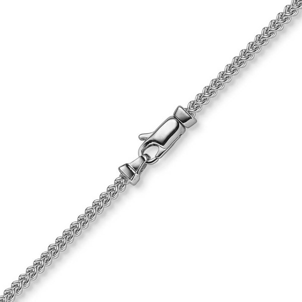 2mm Franco Kette aus 750 Weißgold 70cm