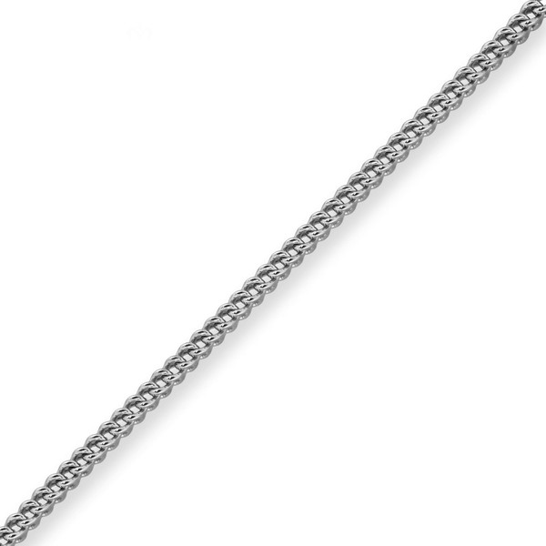 2mm Franco Kette aus 750 Weißgold 70cm