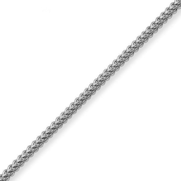 2mm Franco Kette aus 750 Weißgold 70cm