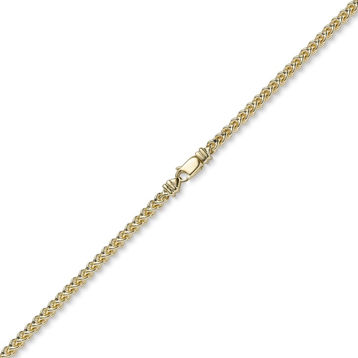 3.5mm Franco Kette aus 750 Gelbgold 55cm
