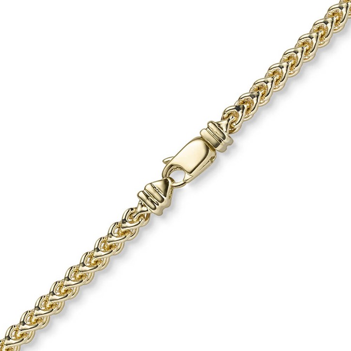 3.5mm Franco Kette aus 750 Gelbgold 55cm