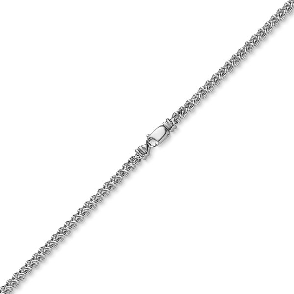 3.5mm Franco Armband aus 585 Weißgold 19cm